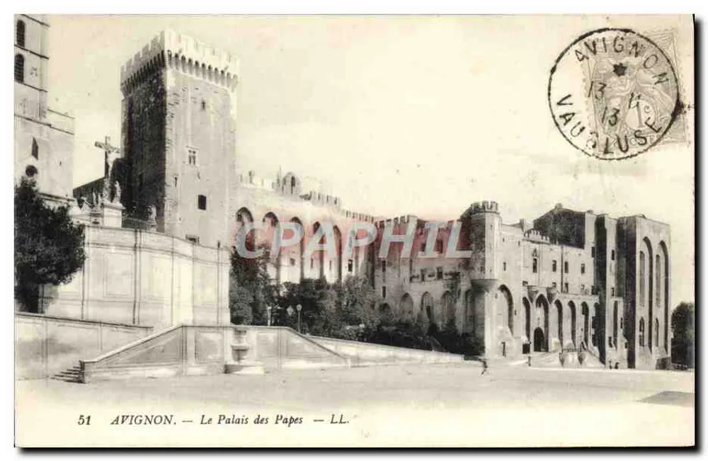 Avignon — O Palácio dos Papas — LL. n°51 - Frente
