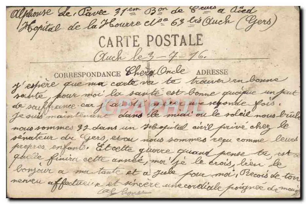 Auch — Palácio de Justiça — P. Prézignac fotografia Auch, n° 58 - Verso