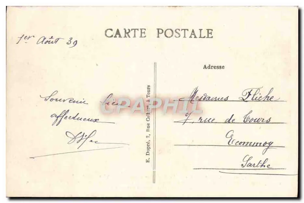 Amboise — O Castelo (Monumento Histórico do Século XV) — A.P. - Verso