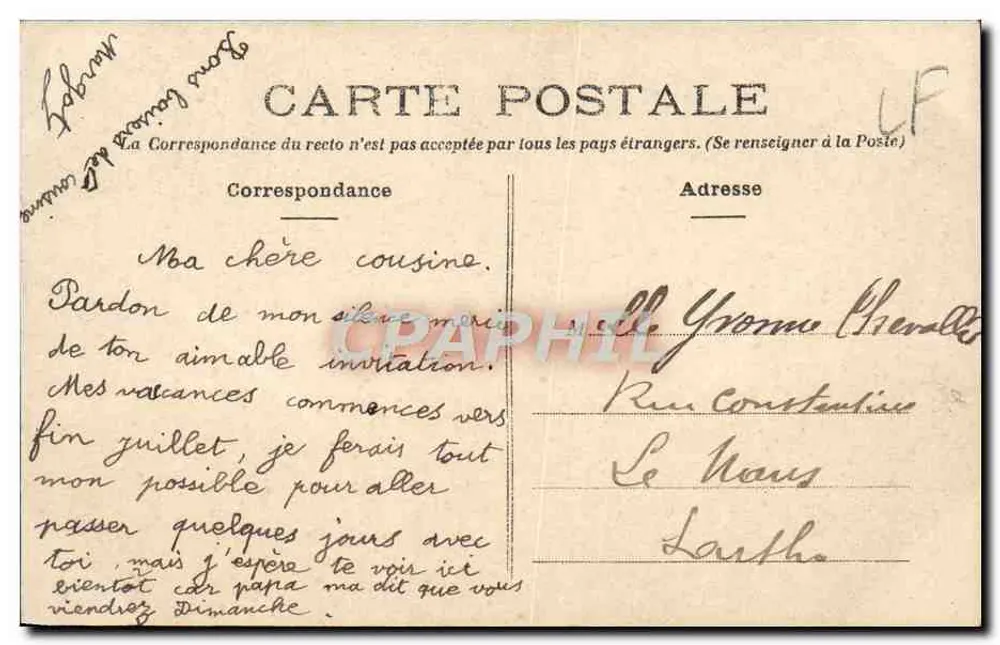 Angers — A Casa de Adam — N.G. N°26 - Verso