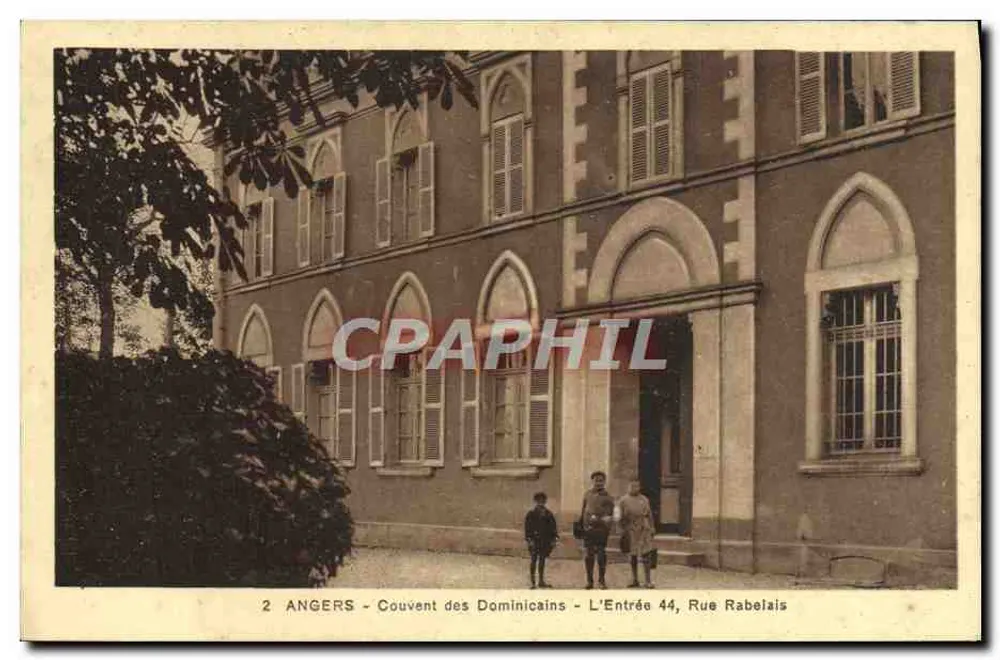 Angers - Convento dos Dominicanos - A Entrada 44, Rua Rabelais - Frente