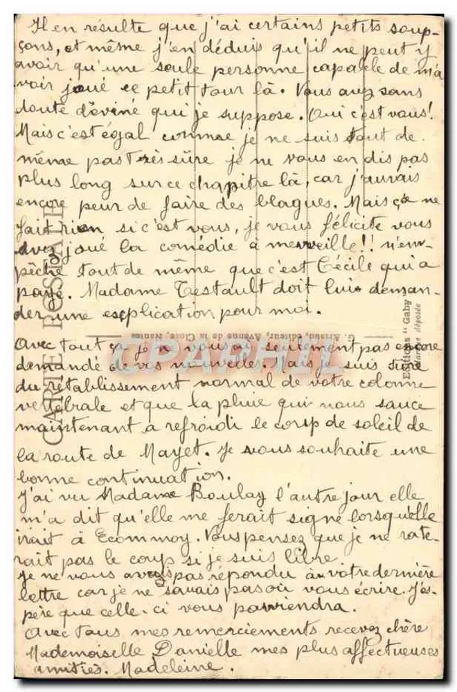 Alençon — A entrada da Igreja Nossa Senhora (século XV) — Gaby, n°44 - Verso