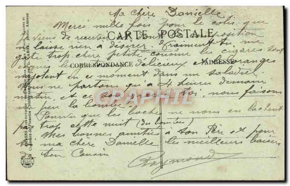Amiens — Catedral — A Cadeira - Verso