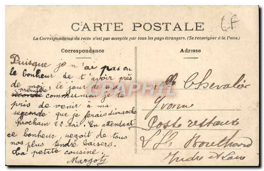 Angers — O Palácio do Bispo — N.G. - Verso