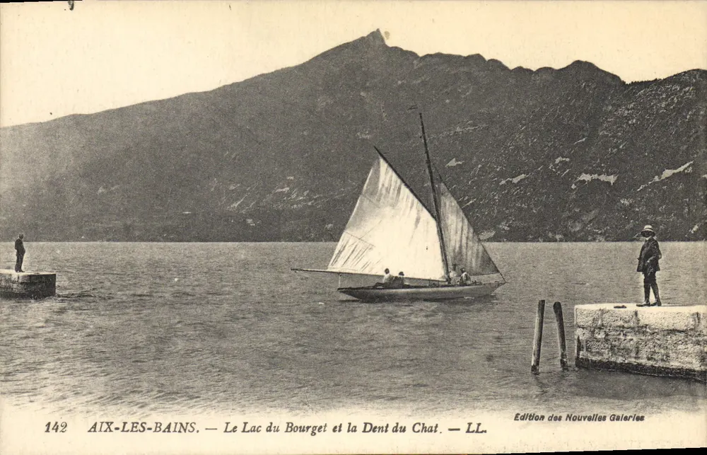 Aix-les-Bains — O Lago do Bourget e a Dente do Gato — Edição das Novas Galerias, n°142 - Frente