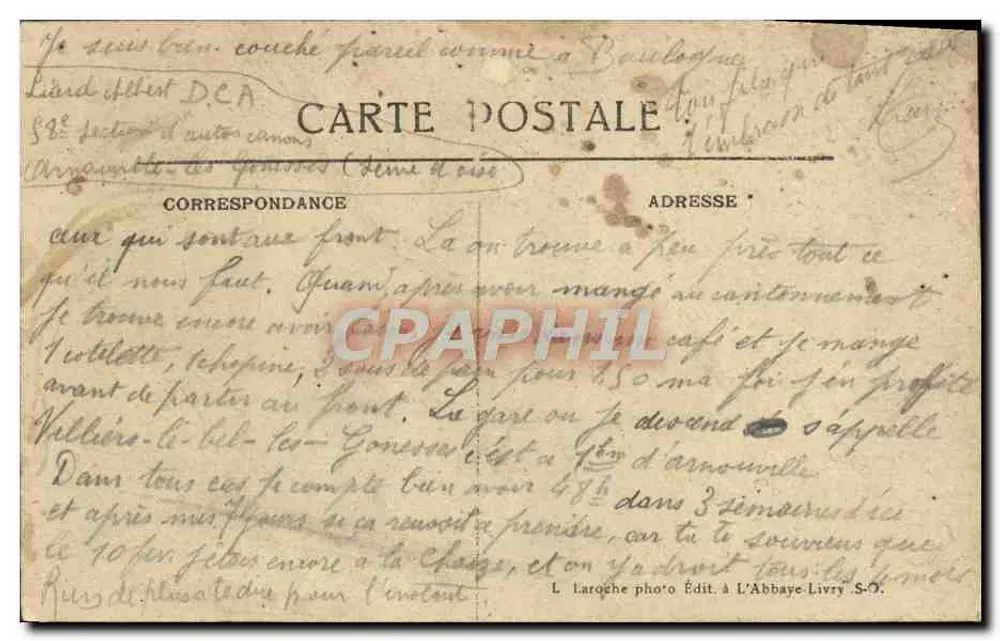 Arnouville-lès-Gonesse — Das Cottaje - Avenue Lamartine — Verlag L. Laroque - Rückseite