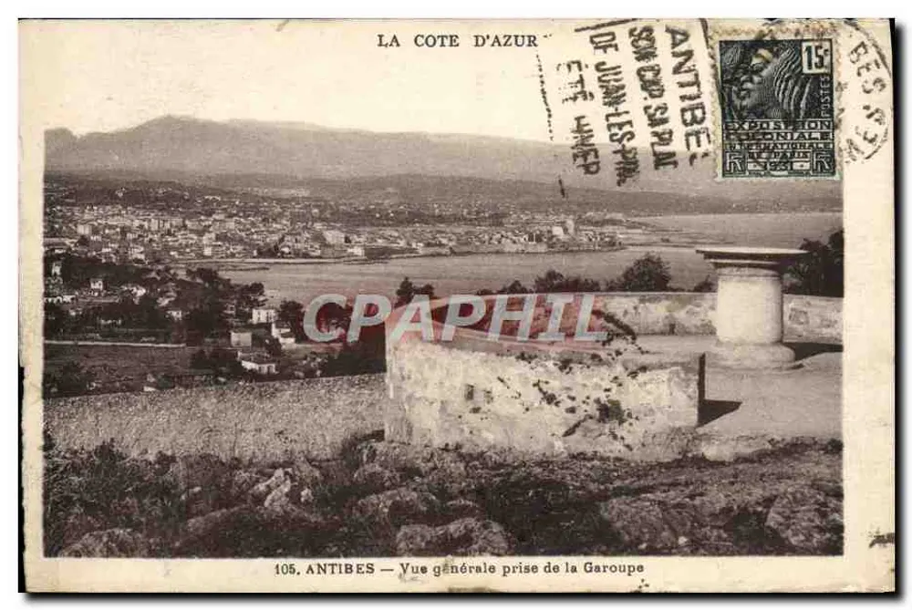 Antibes — Allgemeiner Blick von der Garoupe — Verlag Marquet, Nice, n° 105 - Vorderseite