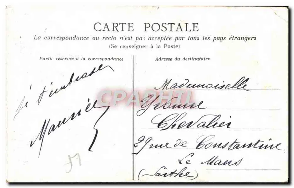 Angers - Igreja de São Maurício — editor desconhecido, n° 21 - Verso