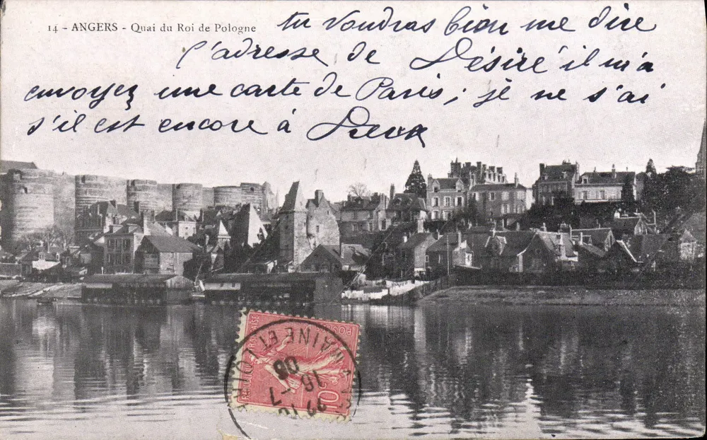 Angers - O Quai do Rei da Polônia — editor desconhecido, n° 14 - Frente