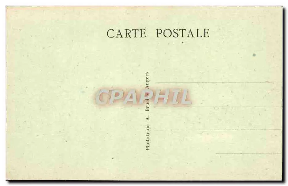 Angers — Plac Ralliement — widok miejski z tramwajami i kioskiem — A. B. - Rewers