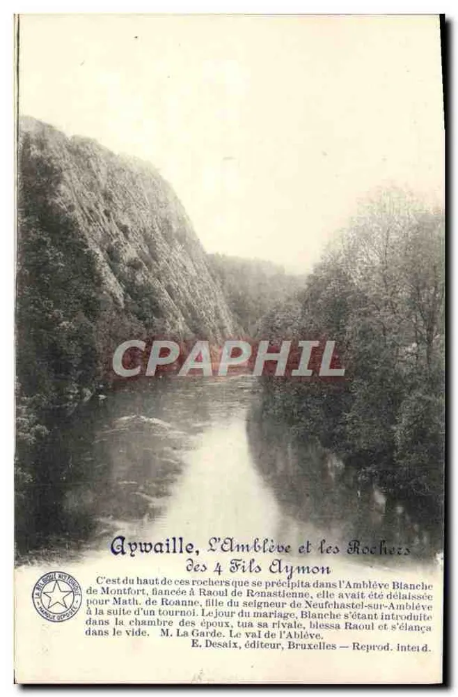 Apwaille, Die Ambleve und die Felsen der vier Söhne Aymons — E. Desaix, Verleger, Brüssel — Reprod. int. d. - Vorderseite