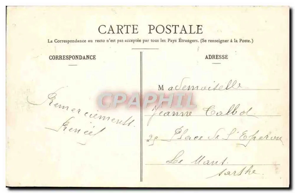 Angers (M.-et-L.) — Vista geral e Coifa do Anjou — Editor não identificado, n° 96 - Verso