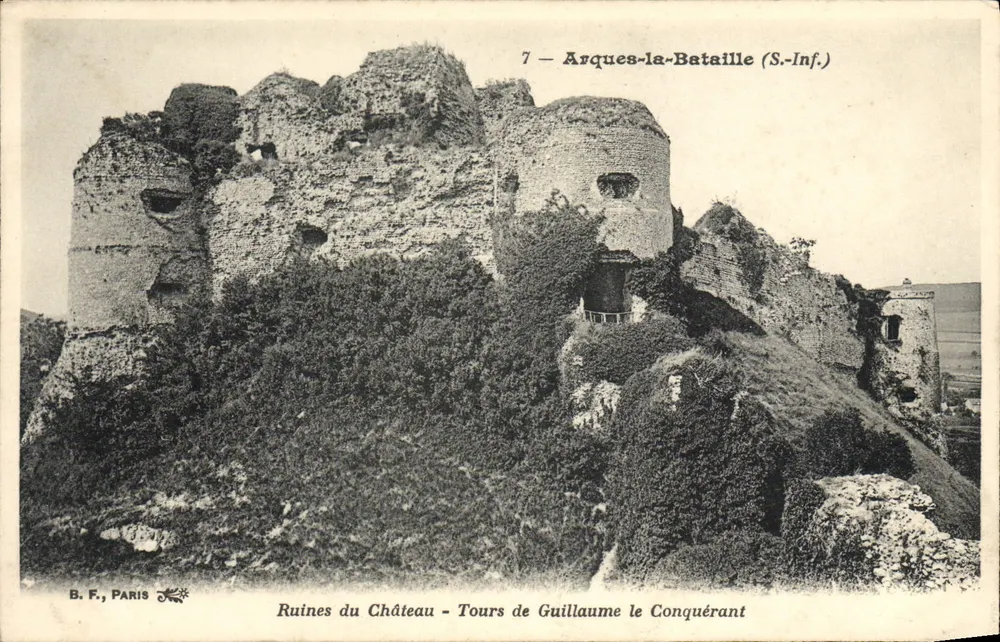 Ruinen des Schlosses - Türme des Wilhelm der Eroberer — Arques-la-Bataille (S.-Inf.) — B. F., Paris - Vorderseite