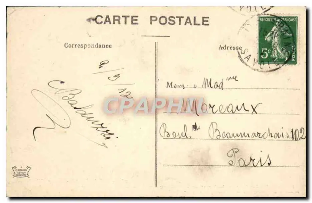AIX-LES-BAINS - Abadia de Haute-combe — editor E. Arnaud, n° 282 - Verso