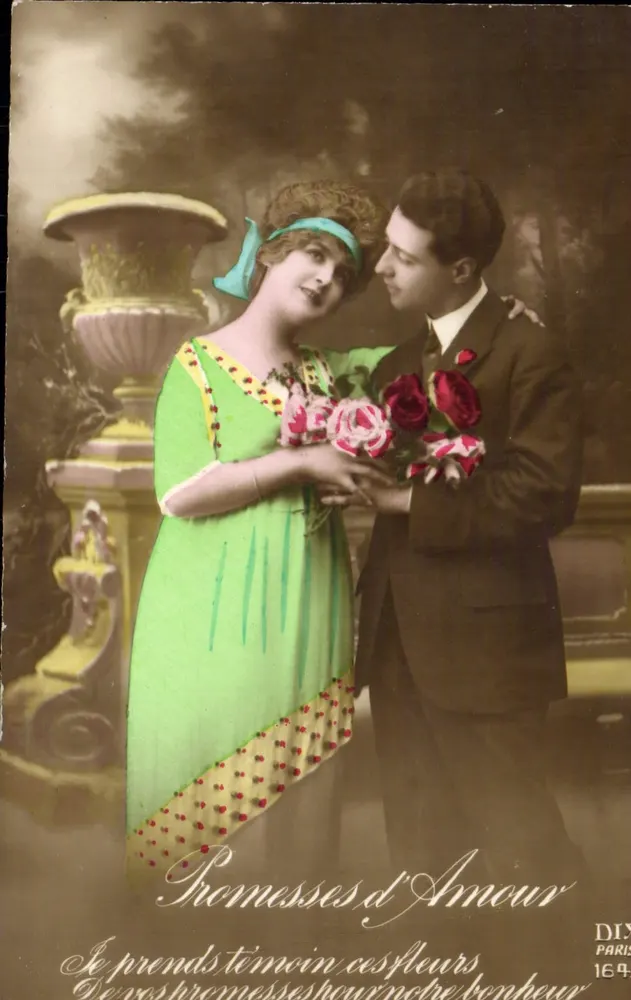Versprechen der Liebe — Ich bezeugte diese Blumen — DIX Paris 164 - Vorderseite