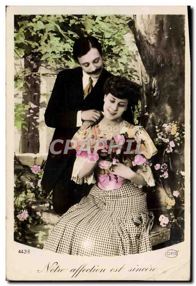 Paar im Garten — Verleger CIRCE, Nr. 4438 - Vorderseite