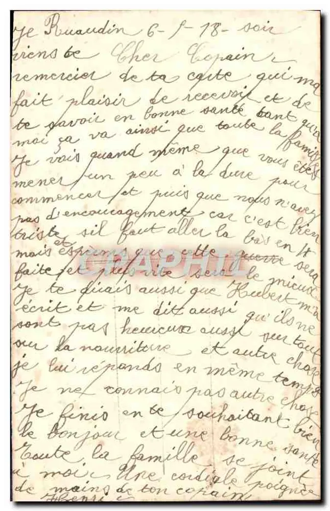 Junge Frau am Abend — Gedicht — La Favorite, n° 871 - Rückseite