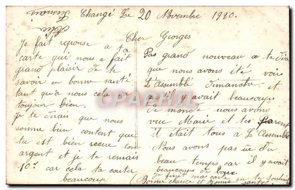 Frau in einem rosa und weißen Kleid — mit Blumenstrauß — Verlag La Fournièr, Nr. 1022 - Rückseite