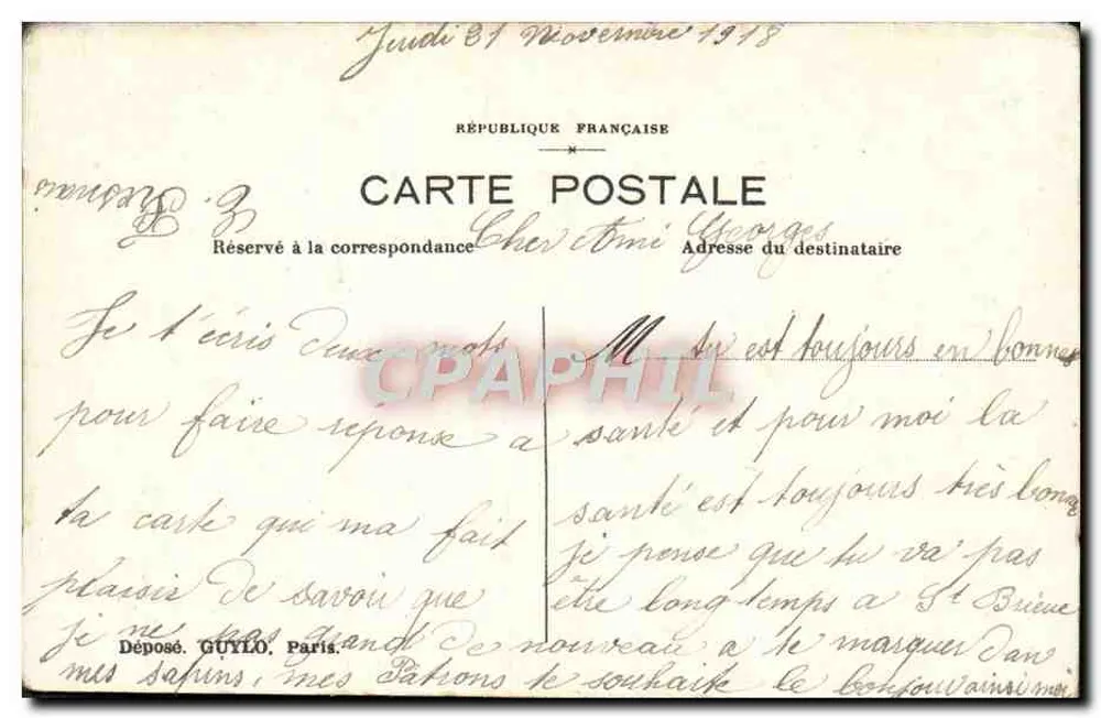 Rosa — Minhas Mais Doces Pensativas — GUYLO, Paris - Verso