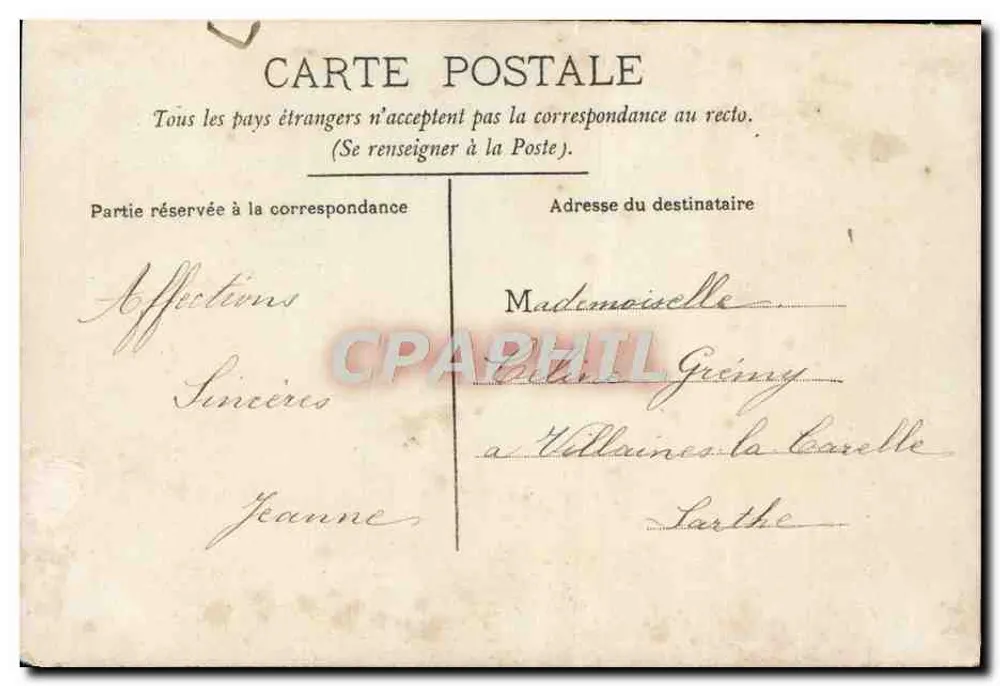 Frau mit Schild 'Pensez à moi' — Rosen- und Vogeldekor — Verlag CIROR, Nr. 4317 - Rückseite