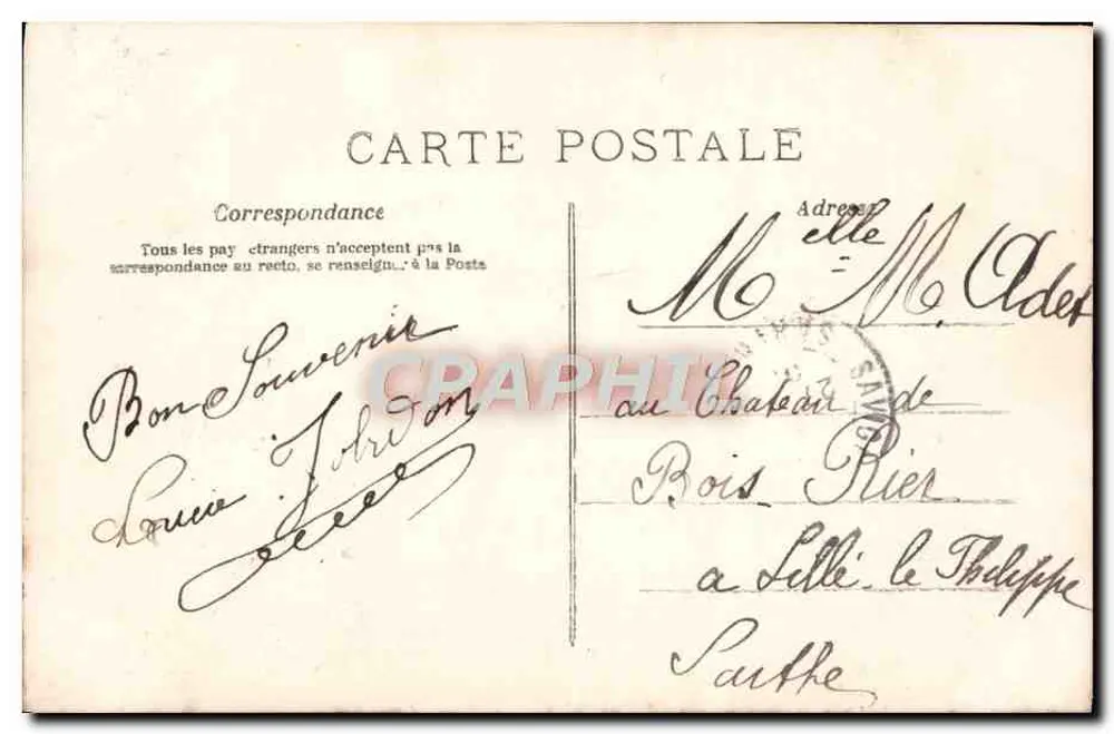 Junge Frau mit Rosenstrauß — Echte Freundschaften — D.J.K. n°302 - Rückseite
