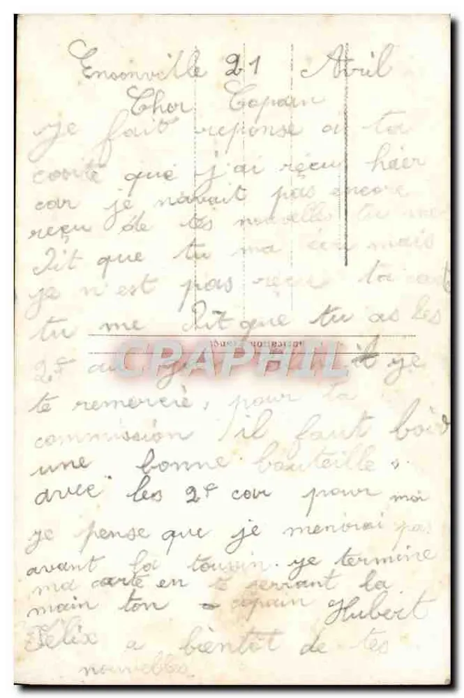 Soldatenkuss — Gedicht — M. 1188 - Rückseite