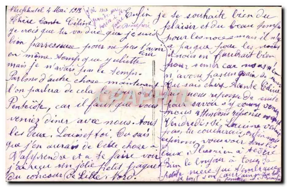Paar in historischem Kleid — höfliche Szene mit Rose — REX 3015 - Rückseite