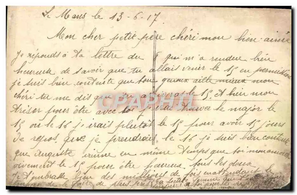 Heidelbeeren — Gedicht und Paar — La Favourite, n° 846 - Rückseite