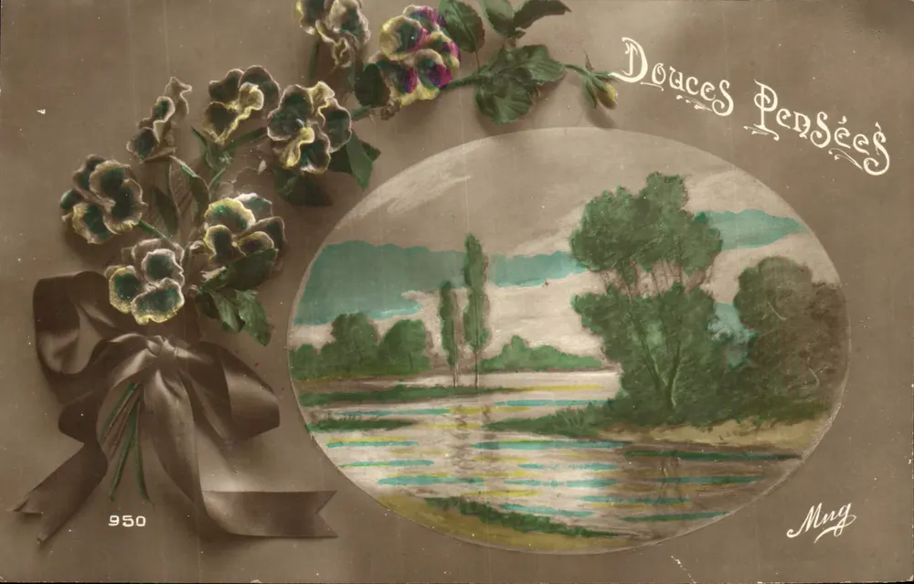 Paisagem fluvial — Suaves Pensamentos — Mug, n° 950 - Frente