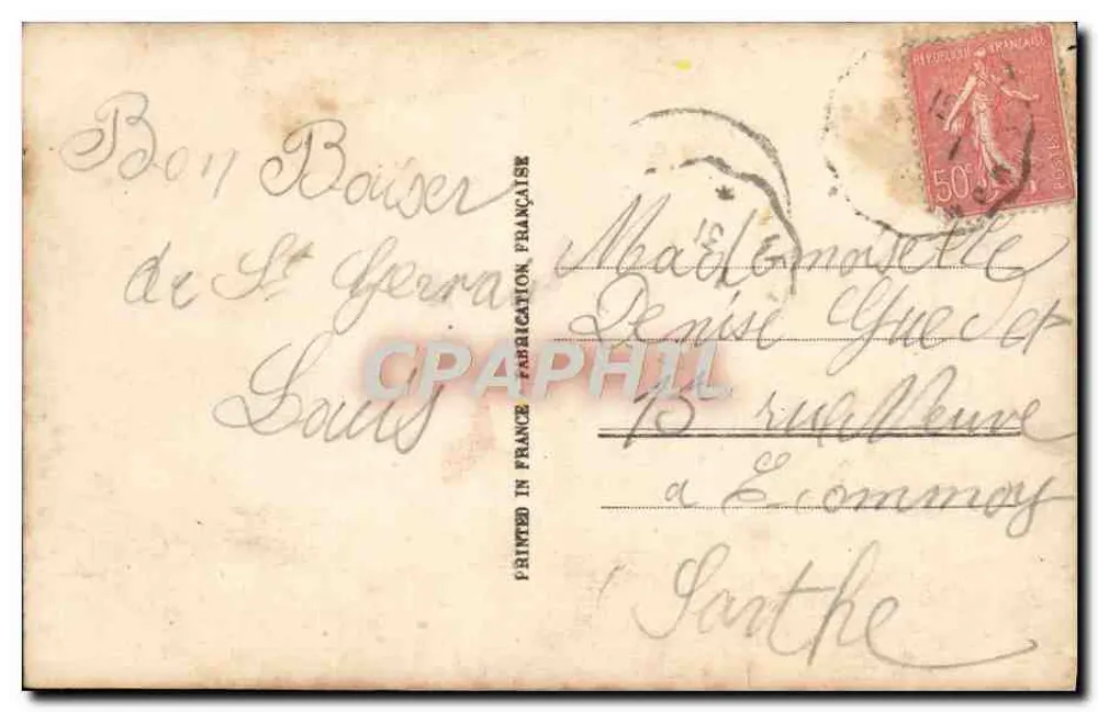 Liebendes Paar — Liebesbotschaft — Dix & Fils - Rückseite