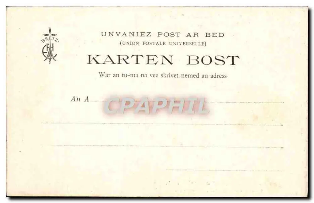 Pommiers Bretões — Poésias de Botrel ilustradas por E. H. — n° 682 - Verso