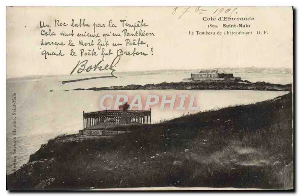 Túmulo de Châteaubriant — Costa da Esmeralda — Saint-Malo, G.F. 1809 - Frente