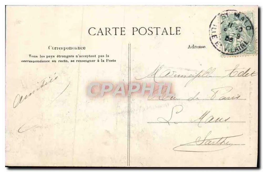 Túmulo de Châteaubriant — Costa da Esmeralda — Saint-Malo, G.F. 1809 - Verso
