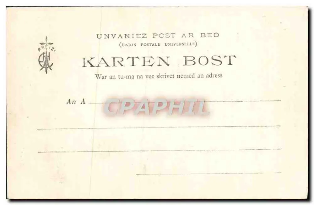 Frau eines Seemanns, aus dem Goëlo-Gebiet — Bretagne (Sammlung E. Hamonnic) — Nr. 70 - Rückseite