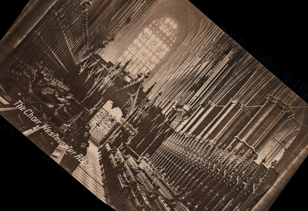 Der Chor der Westminster Abbey — Innenansicht mit Orgel — Valentine's Series - Vorderseite