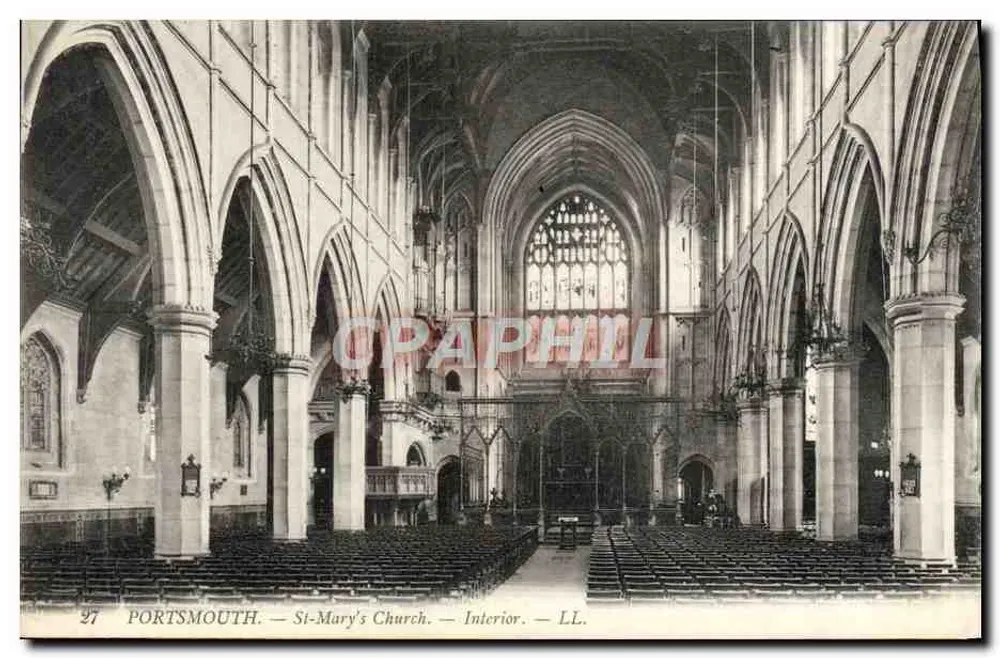 Portsmouth — St-Mary's Church — Innenansicht — LL. — N° 27 - Vorderseite