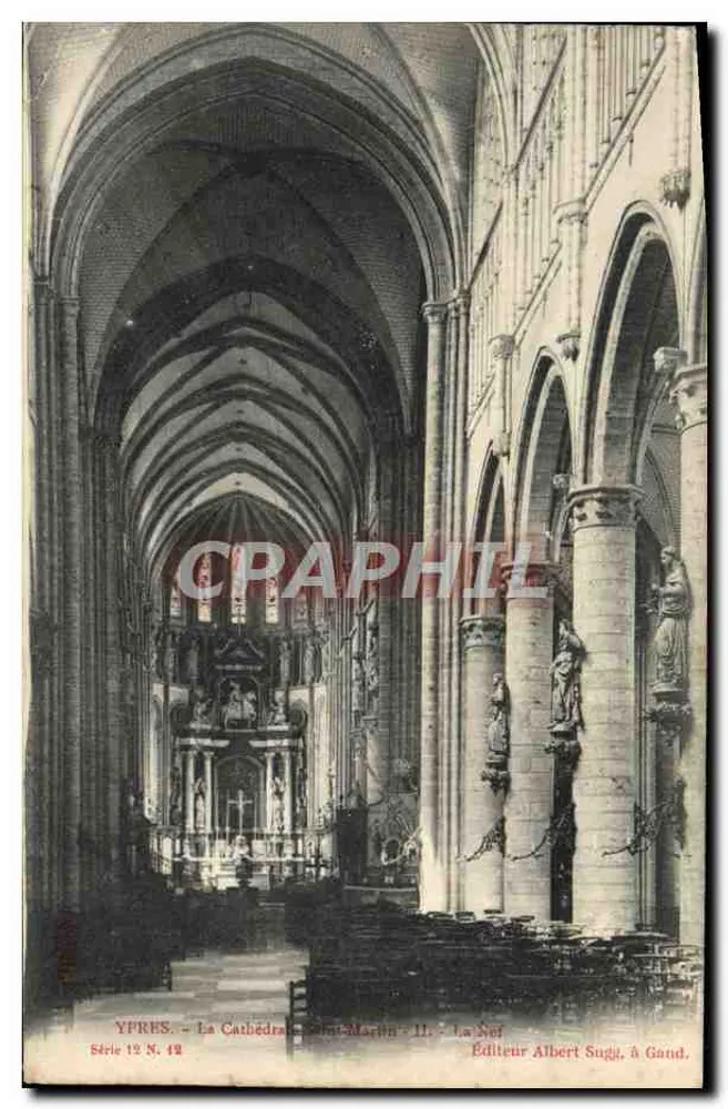 Ypres - Die Kathedrale Saint-Martin - Die Kirche - Serie 12 Nr. 12 - Verlag Albert Sugg, Gaud - Vorderseite