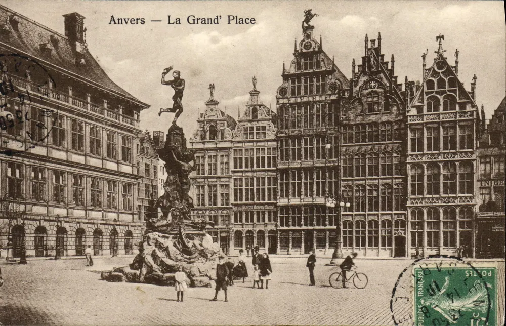 Anvers — A Grand' Place — editor desconhecido, número de série não visível - Frente