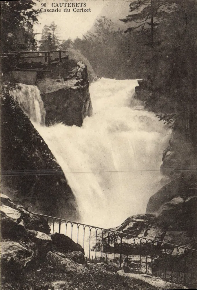 Cauterets — Cachoeira do Cérizet — Editor: Alsatienne dos Artes Pirenéias - Frente