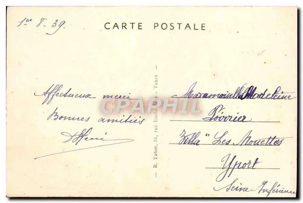 Chenonceaux — Castelo (Fachada Nordeste) — A.P. - Verso