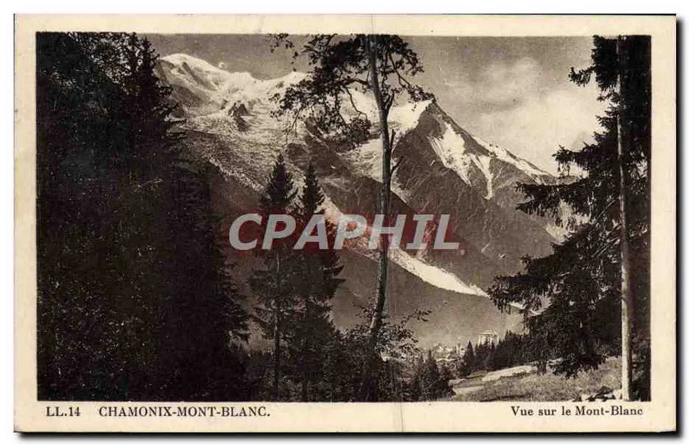 Ausblick auf den Mont-Blanc — Chamonix-Mont-Blanc — LL.14 — C. DE L'ARTS • CHAMONIX-MONT-BLANC - Vorderseite