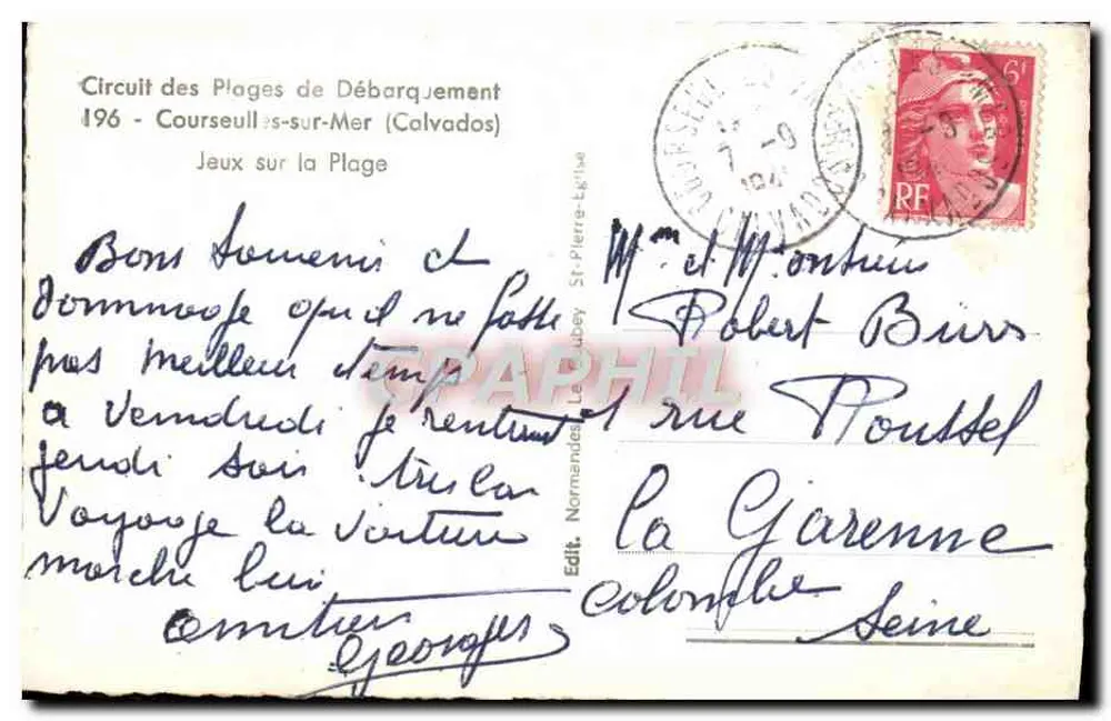 Spel op de strand — Circuit van de Landingsstranden 196 — Courseulles-sur-Mer (Calvados) - Achterkant