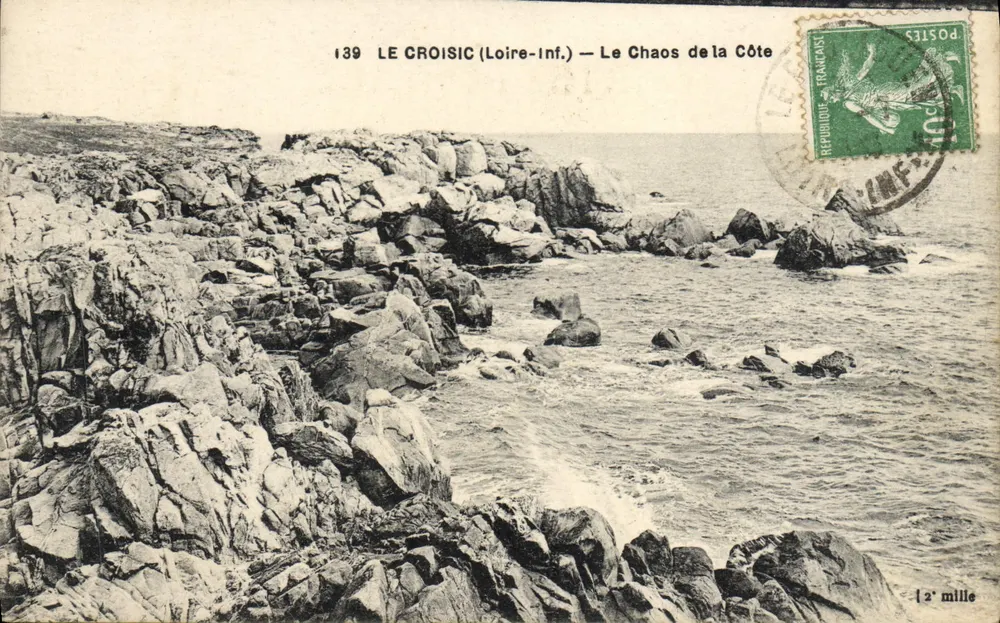 Le Croisic (Loire-Inf.) — O Caos da Costa — editor desconhecido, n° 139 - Frente