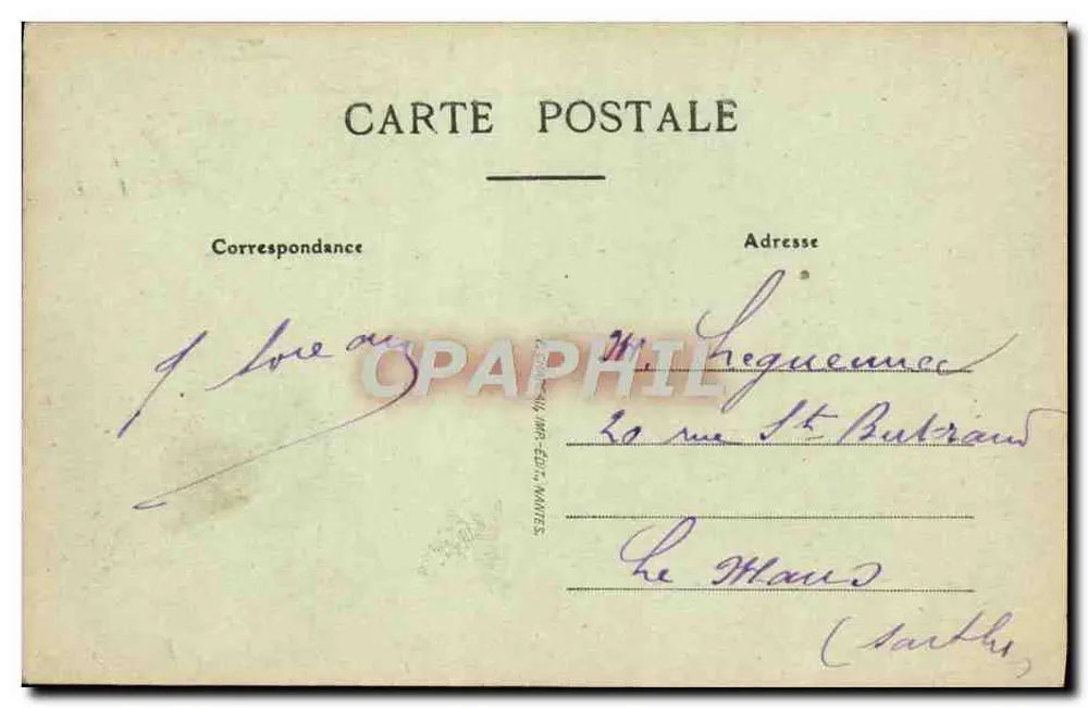 Le Croisic (Loire-Inf.) — O Caos da Costa — editor desconhecido, n° 139 - Verso