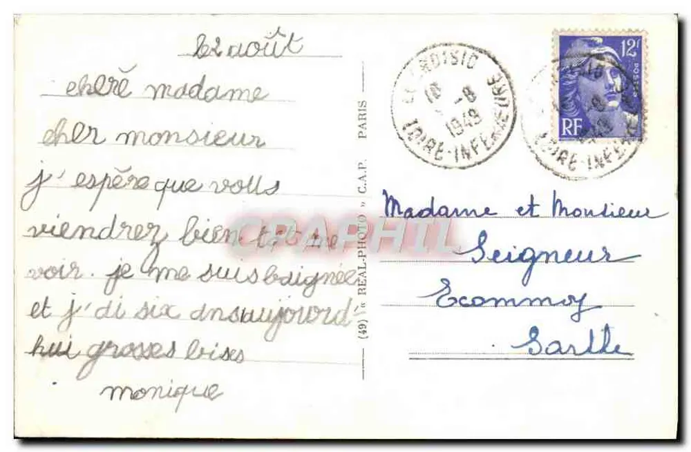 Rochers de la Grande Coïe — Le Croisic — MB LE CROISIC LL - Rückseite