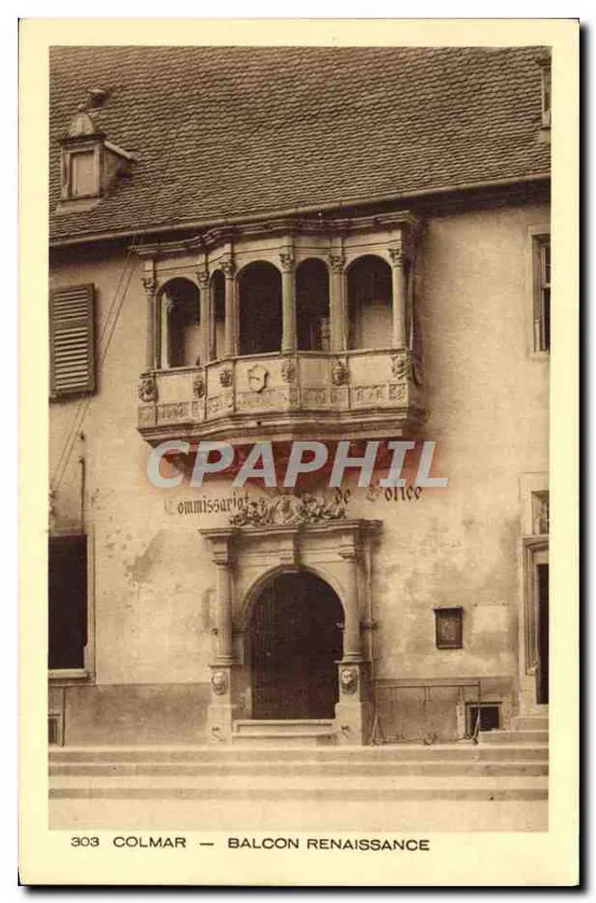 Colmar — Renaissance-Balkon — Polizeikommission - Vorderseite