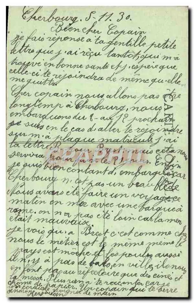 Cherbourg - Place Napoléon und Basilique Ste-Trinité — A. B., Verlag, Cherbourg, Nr. 59 A - Rückseite