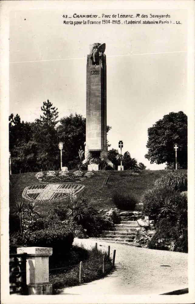 Chambéry - Parque de Lémenc - Memorial dos Savoia - Frente