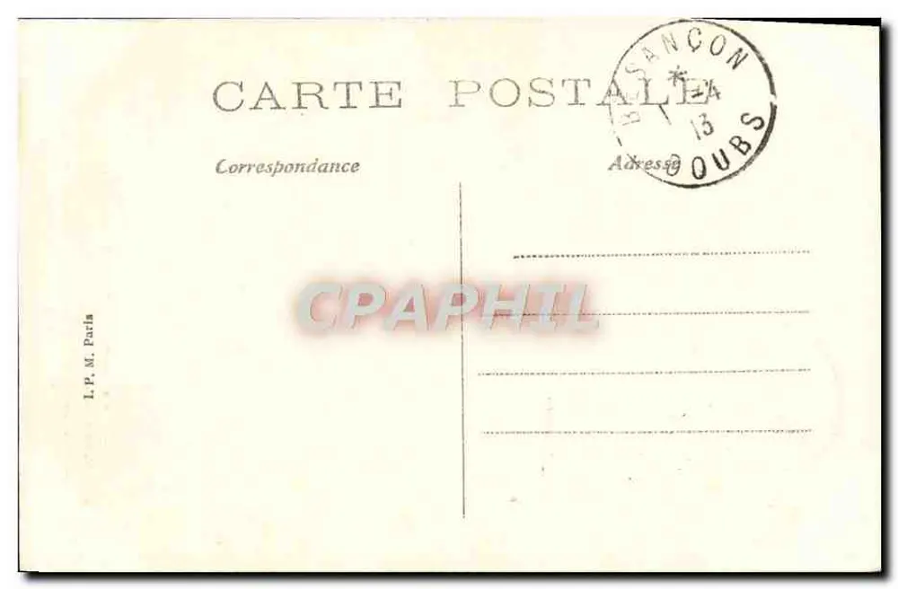 Besançon — Porta Negra, vestígios de um arco de triunfo romano erguido na antiga Vesontio — L.P. M. Parla - Verso