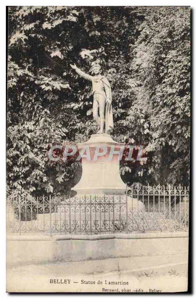 Belley — Estátua de Lamartine — Bernard, fot.-edit. Belley - Frente